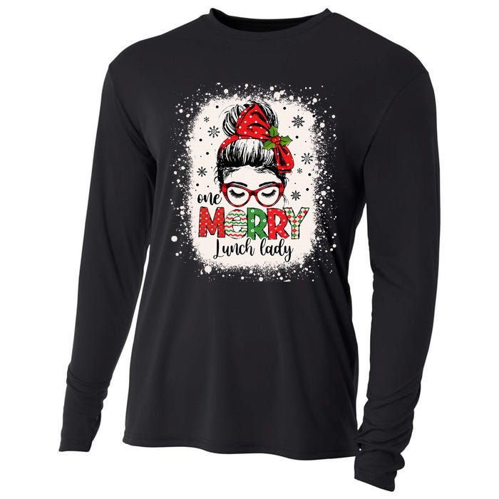 Lunch Lady Messy Bun Chef Christmas School Cafeteria Worker Cooling Performance Long Sleeve Crew