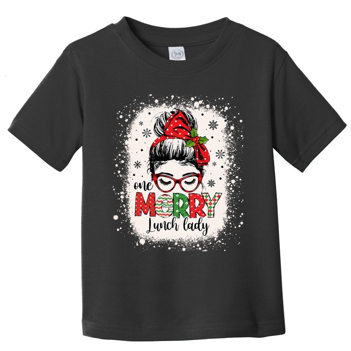 Lunch Lady Messy Bun Chef Christmas School Cafeteria Worker Toddler T-Shirt