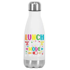 Lunch Lady Mode Off Loving It Retired Retiret Lunch Hero Gift Stainless Steel Insulated Water Bottle