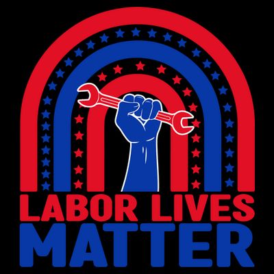 Labor Lives Matter Rainbow Labor Day Gift T-Shirt