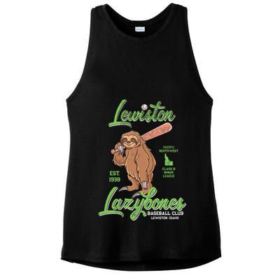 Lewiston Lazybones Minor League Retro Baseball Team Ladies PosiCharge Tri-Blend Wicking Tank