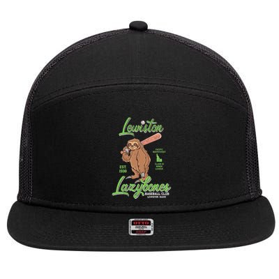 Lewiston Lazybones Minor League Retro Baseball Team 7 Panel Mesh Trucker Snapback Hat