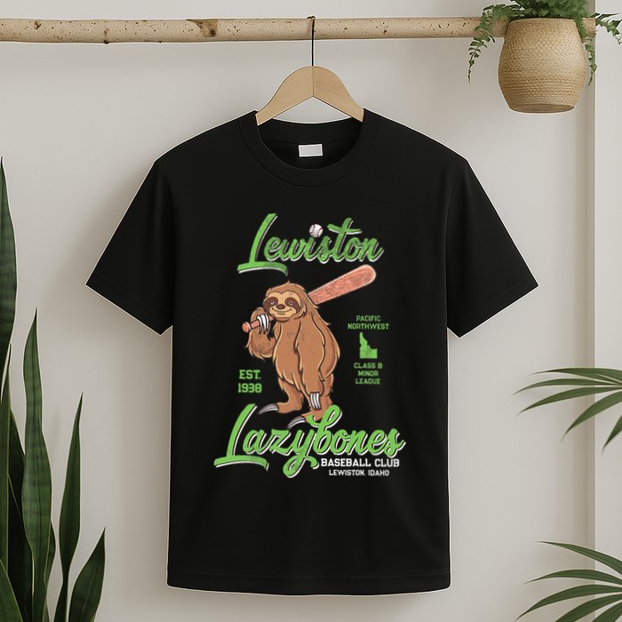 Lewiston Lazybones Minor League Retro Baseball Team T-Shirt