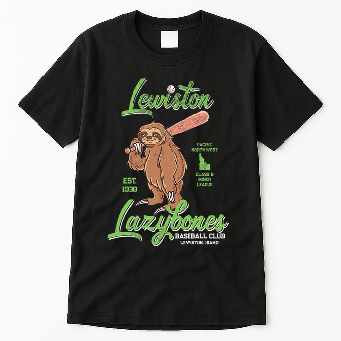 Lewiston Lazybones Minor League Retro Baseball Team Tall T-Shirt