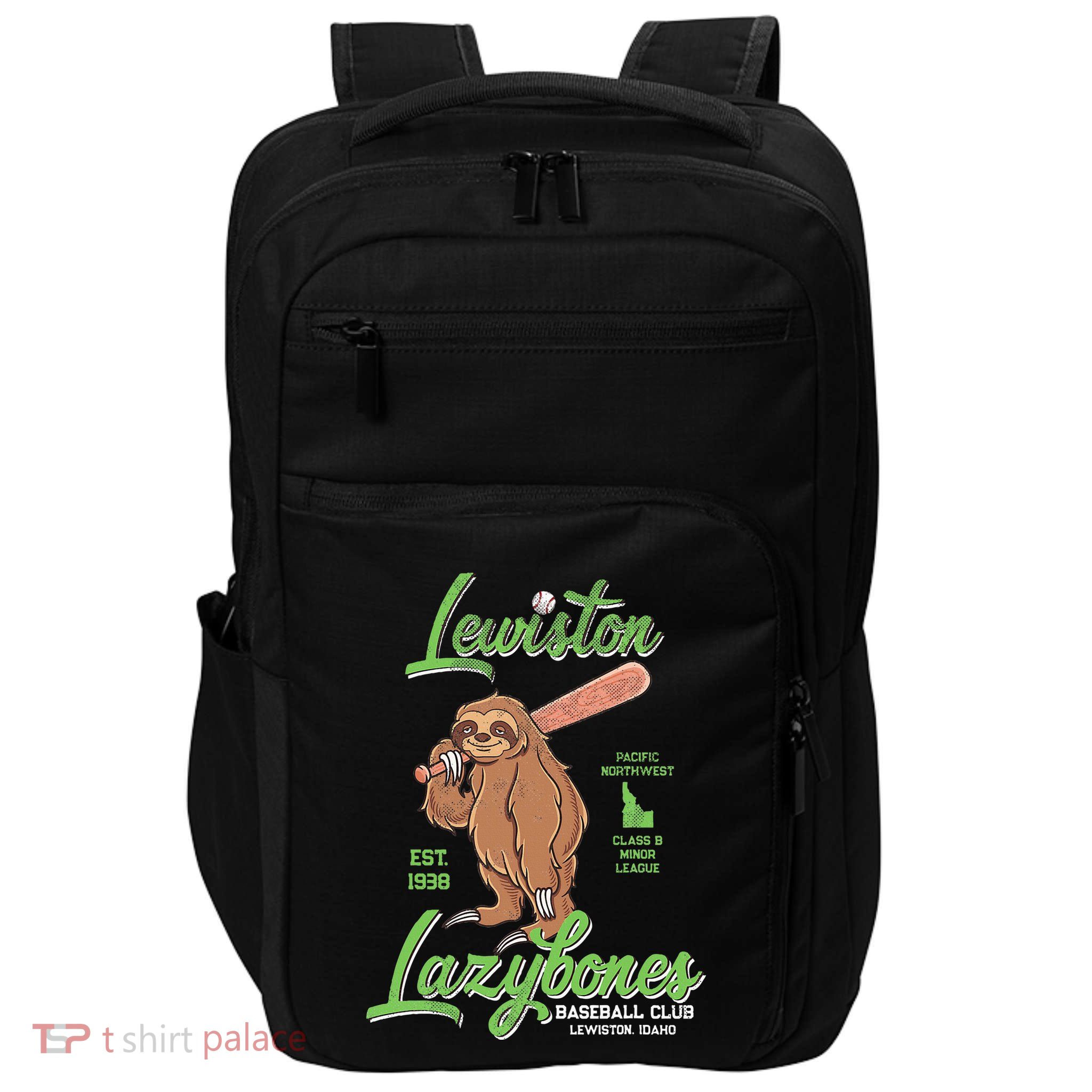 Lewiston Lazybones Minor League Retro Baseball Team Impact Tech Backpack