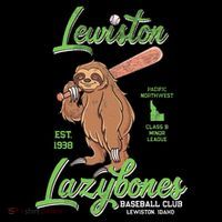 Lewiston Lazybones Minor League Retro Baseball Team Button