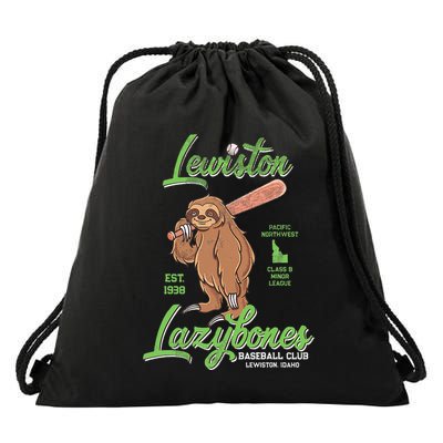 Lewiston Lazybones Minor League Retro Baseball Team Drawstring Bag