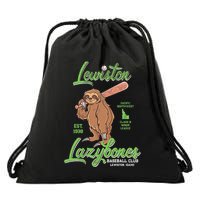 Lewiston Lazybones Minor League Retro Baseball Team Drawstring Bag