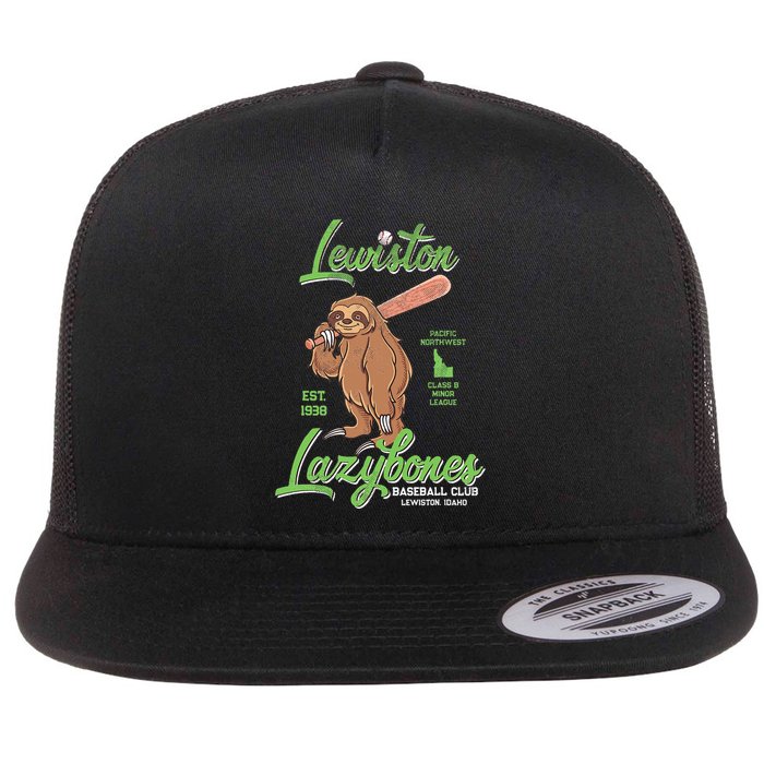 Lewiston Lazybones Minor League Retro Baseball Team Flatbill Hat