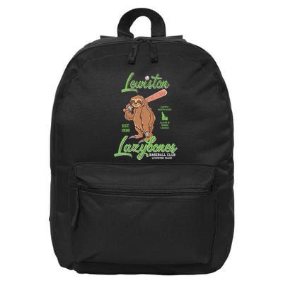 Lewiston Lazybones Minor League Retro Baseball Team 16 in Basic Backpack