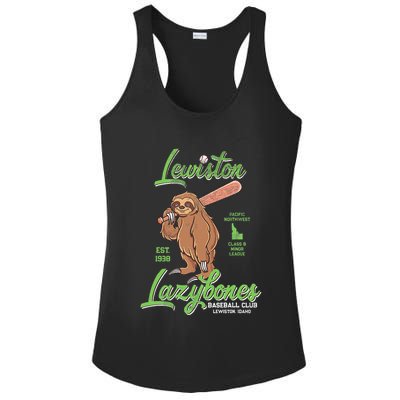 Lewiston Lazybones Minor League Retro Baseball Team Ladies PosiCharge Competitor Racerback Tank