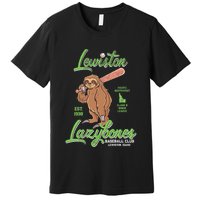 Lewiston Lazybones Minor League Retro Baseball Team Premium T-Shirt