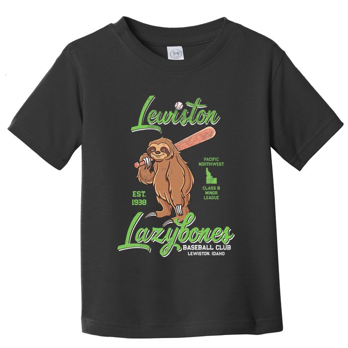 Lewiston Lazybones Minor League Retro Baseball Team Toddler T-Shirt