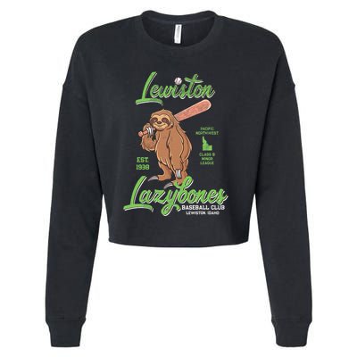 Lewiston Lazybones Minor League Retro Baseball Team Cropped Pullover Crew