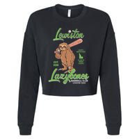Lewiston Lazybones Minor League Retro Baseball Team Cropped Pullover Crew