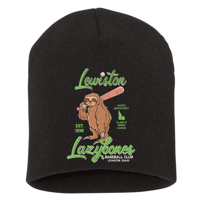 Lewiston Lazybones Minor League Retro Baseball Team Short Acrylic Beanie