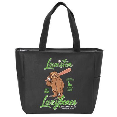Lewiston Lazybones Minor League Retro Baseball Team Zip Tote Bag