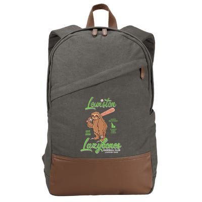 Lewiston Lazybones Minor League Retro Baseball Team Cotton Canvas Backpack