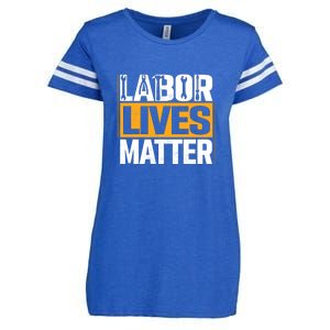 Labor Lives Matter Gift Labor Day Enza Ladies Jersey Football T-Shirt