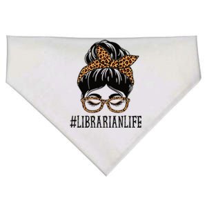 Librarian Leopard Messy Bun  Back To School USA-Made Doggie Bandana