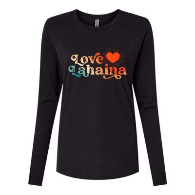 Love Lahaina Maui Hawaii Vintage Style Womens Cotton Relaxed Long Sleeve T-Shirt