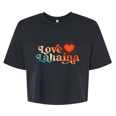 Love Lahaina Maui Hawaii Vintage Style Bella+Canvas Jersey Crop Tee