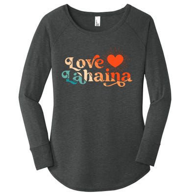 Love Lahaina Maui Hawaii Vintage Style Women's Perfect Tri Tunic Long Sleeve Shirt