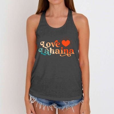 Love Lahaina Maui Hawaii Vintage Style Women's Knotted Racerback Tank