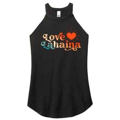 Love Lahaina Maui Hawaii Vintage Style Women's Perfect Tri Rocker Tank