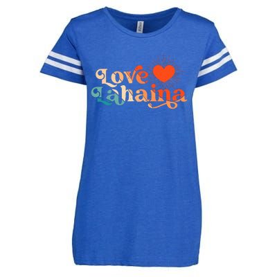 Love Lahaina Maui Hawaii Vintage Style Enza Ladies Jersey Football T-Shirt