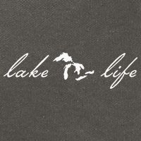 Lake Life Michigan Great Lakes Cotton Canvas Backpack