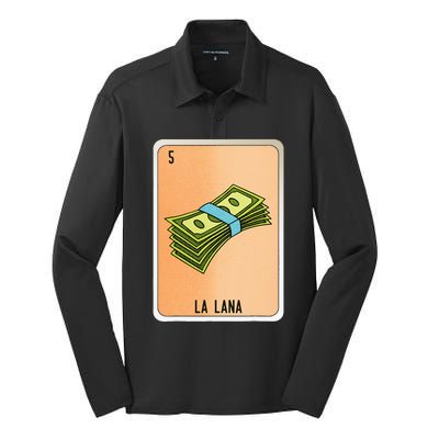 La Lana Mexican Slang Chicano Bingo Cards Silk Touch Performance Long Sleeve Polo