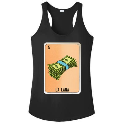 La Lana Mexican Slang Chicano Bingo Cards Ladies PosiCharge Competitor Racerback Tank