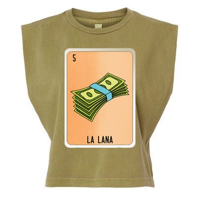 La Lana Mexican Slang Chicano Bingo Cards Garment-Dyed Women's Muscle Tee