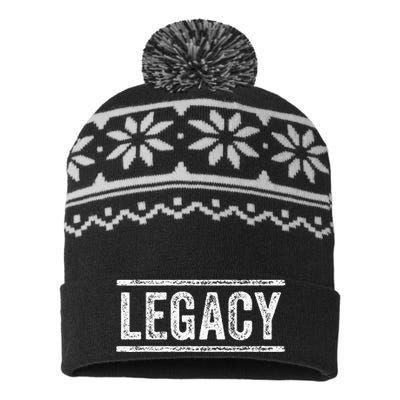 Legacy Legend Matching Father Son Funny Saying Vintage USA-Made Snowflake Beanie