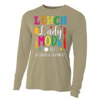 Lunch Lady Mode Off Loving It Retired Retirement Lunch Room Cooling Performance Long Sleeve Crew