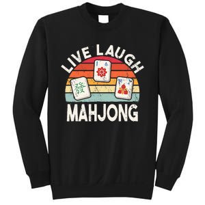 Live Laugh Mahjong Retro Mahjongg Chinese Sweatshirt