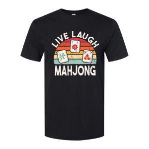 Live Laugh Mahjong Retro Mahjongg Chinese Softstyle CVC T-Shirt