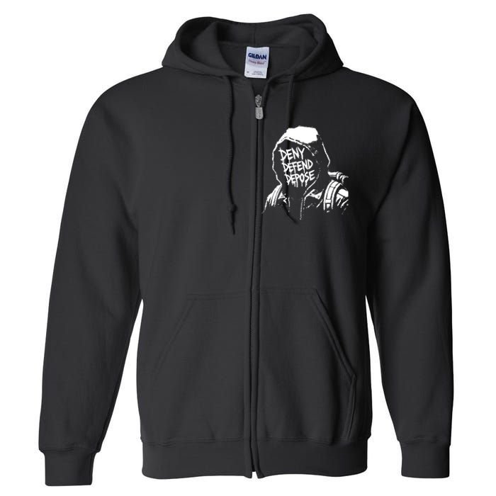 Limited Luigi Mangione Defend Depose Full Zip Hoodie