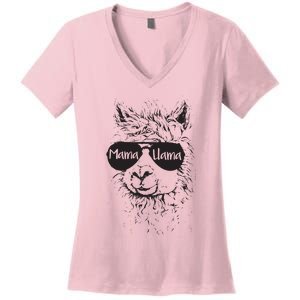 Llama Lover Mama Llama Women's V-Neck T-Shirt