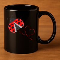 Ladybeetle Ladybugs Nature Lover Insect Fans Entomophile 11oz C Handle Ceramic Mug
