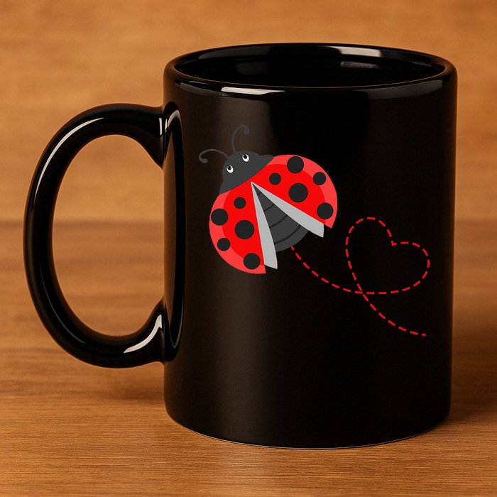 Ladybeetle Ladybugs Nature Lover Insect Fans Entomophile 11oz C Handle Ceramic Mug