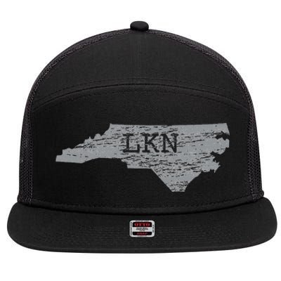 Lkn Lake Norman North Carolina State Gift To Him Her 7 Panel Mesh Trucker Snapback Hat