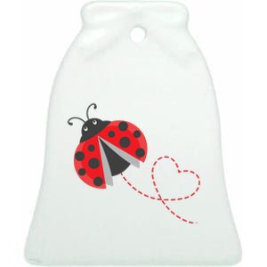 Ladybeetle Ladybugs Nature Lover Insect Fans Entomophile Ceramic Bell Ornament