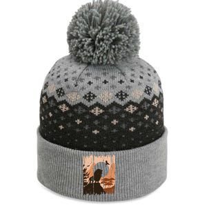 Lion Landscape Nature Mountain The Baniff Cuffed Pom Beanie