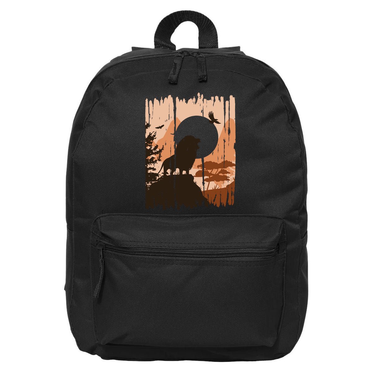 Lion Landscape Nature Mountain 16 in Basic Backpack