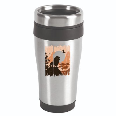 Lion Landscape Nature Mountain 16oz Travel Tumbler