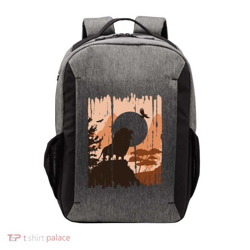 Lion Landscape Nature Mountain Vector Backpack