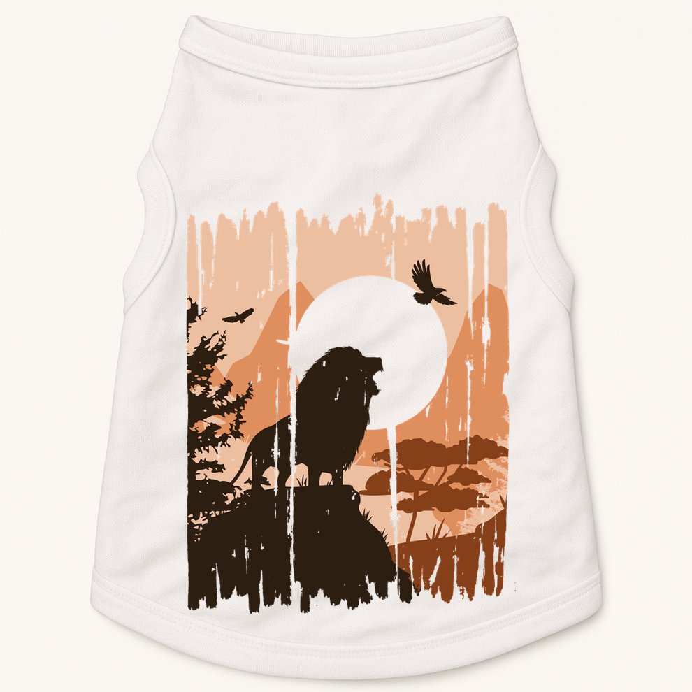 Lion Landscape Nature Mountain Doggie Tank