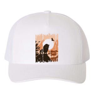 Lion Landscape Nature Mountain Yupoong Adult 5-Panel Trucker Hat